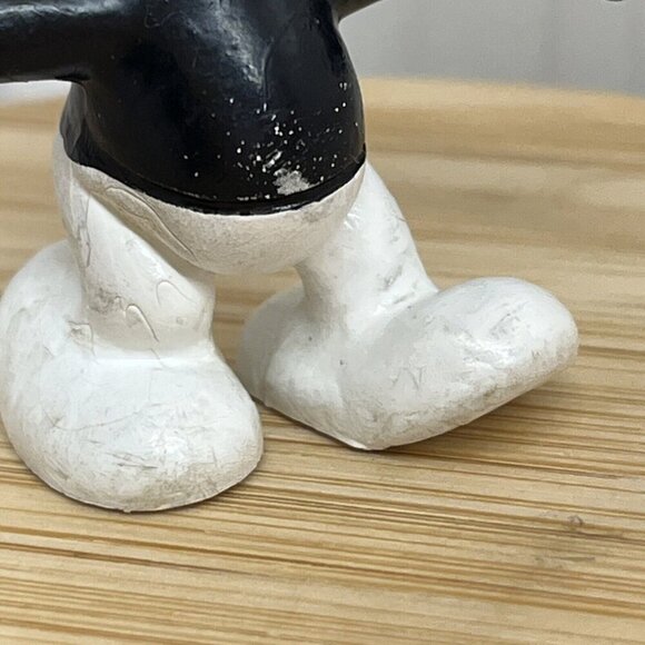 Vintage Smurfs Angry Smurf Black Teeth Figure Peyo Figurine red eye 20007 - Picture 5 of 10